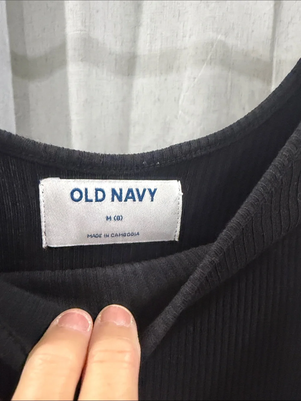 Old Navy Black Ribbed Short-Sleeve Knit Dress for Kids